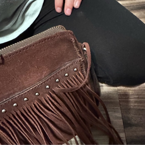 Patricia Nash Suede Leather Western Fringe Crossbody Festival Equestrian Cowgirl - Picture 13 of 17